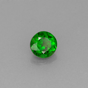 0.45캐럿 천연 그린 크롬 디옵사이드, 라운드 컷, 4.54 mm, VVS-VS