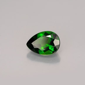 0.85캐럿 천연 그린 크롬 디옵사이드, 배 모양, 7×5 mm, VVS-VS