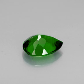 0.72캐럿 천연 그린 크롬 디옵사이드, 배 모양, 6.8×5.1 mm, VVS-VS