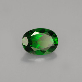 0.87캐럿 천연 그린 크롬 디옵사이드, 타원형 컷, 7×5.1 mm, VS