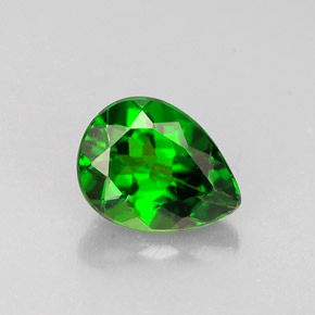 0.70캐럿 천연 그린 크롬 디옵사이드, 배 모양, 6.5×5 mm, VS