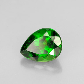 0.70캐럿 천연 그린 크롬 디옵사이드, 배 모양, 6.5×5 mm, VS