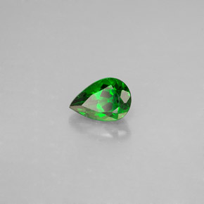0.60캐럿 천연 그린 크롬 디옵사이드, 배 모양, 6.4×4.4 mm, VVS