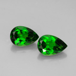 캐럿 천연 그린 크롬 디옵사이드 보석, 배 모양, 7×4.8 mm, VS
