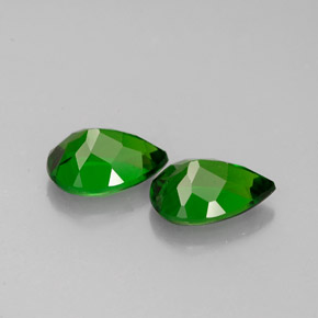 캐럿 천연 그린 크롬 디옵사이드 보석, 배 모양, 7×4.8 mm, VS