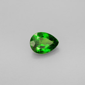 0.69캐럿 천연 그린 크롬 디옵사이드, 배 모양, 6.7×5 mm, VS