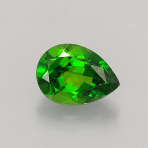 0.79캐럿 천연 그린 크롬 디옵사이드, 배 모양, 6.9×5 mm, VVS-VS