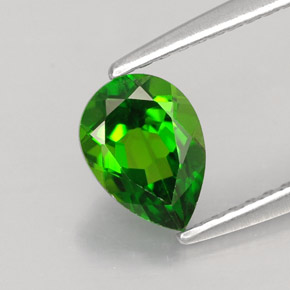0.79캐럿 천연 그린 크롬 디옵사이드, 배 모양, 6.9×5 mm, VVS-VS