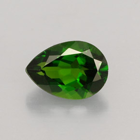 0.82캐럿 천연 그린 크롬 디옵사이드, 배 모양, 7.1×5 mm, VVS-VS