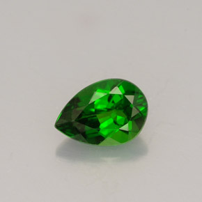 0.69캐럿 천연 그린 크롬 디옵사이드, 배 모양, 6.8×4.8 mm, VVS