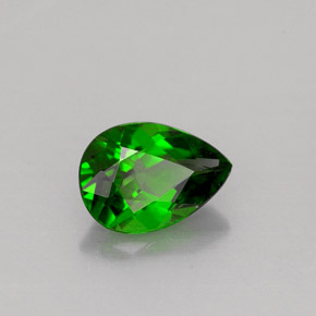 0.76캐럿 천연 그린 크롬 디옵사이드, 배 모양, 7.1×5 mm, VS