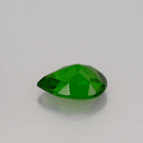 0.76캐럿 천연 그린 크롬 디옵사이드, 배 모양, 7.1×5 mm, VS