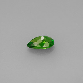 0.46캐럿 천연 그린 크롬 디옵사이드, 배 모양, 6.3×3.9 mm, VVS