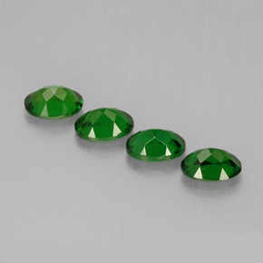 캐럿 천연 그린 크롬 디옵사이드 보석, 타원형 컷, 7.1×5 mm, VVS-VS