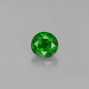 0.60캐럿 천연 그린 크롬 디옵사이드, 라운드 컷, 5.06 mm, VS