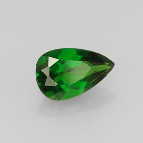 0.84캐럿 천연 그린 크롬 디옵사이드, 배 모양, 7.9×5 mm, VS
