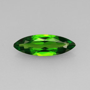 0.92캐럿 천연 그린 크롬 디옵사이드, 마퀴즈, 11.8×4.1 mm, VVS-VS