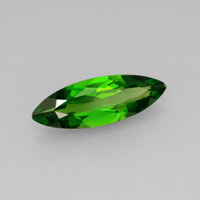 0.92캐럿 천연 그린 크롬 디옵사이드, 마퀴즈, 11.8×4.1 mm, VVS-VS