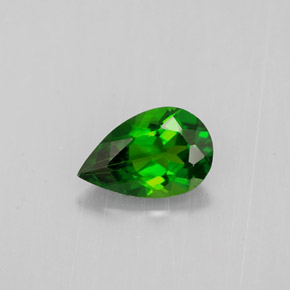 0.78캐럿 천연 그린 크롬 디옵사이드, 배 모양, 7.7×5.1 mm, VS