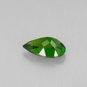 0.78캐럿 천연 그린 크롬 디옵사이드, 배 모양, 7.7×5.1 mm, VS