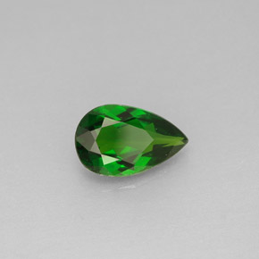 0.81캐럿 천연 그린 크롬 디옵사이드, 배 모양, 8×5 mm, VVS-VS