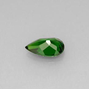 0.81캐럿 천연 그린 크롬 디옵사이드, 배 모양, 8×5 mm, VVS-VS