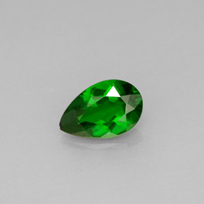 0.78캐럿 천연 그린 크롬 디옵사이드, 배 모양, 7.7×5 mm, VS