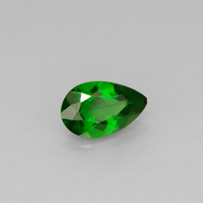 0.78캐럿 천연 그린 크롬 디옵사이드, 배 모양, 7.7×5 mm, VS