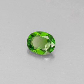 0.28캐럿 천연 그린 크롬 디옵사이드, 타원형 컷, 4.7×3.8 mm, VS