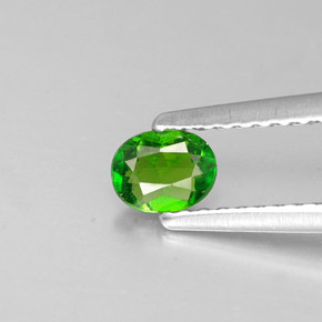 0.23캐럿 천연 그린 크롬 디옵사이드, 타원형 컷, 4.7×3.7 mm, VS
