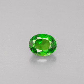 0.29캐럿 천연 그린 크롬 디옵사이드, 타원형 컷, 4.5×3.6 mm, VS