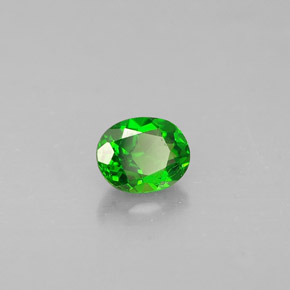 0.29캐럿 천연 그린 크롬 디옵사이드, 타원형 컷, 4.5×3.6 mm, VS