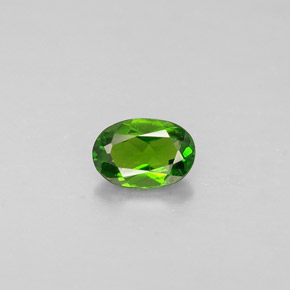 0.28캐럿 천연 그린 크롬 디옵사이드, 타원형 컷, 5.1×3.5 mm, VS
