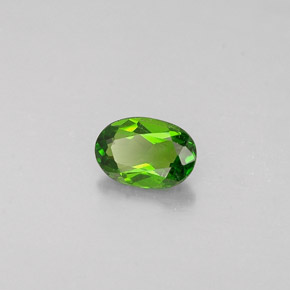 0.28캐럿 천연 그린 크롬 디옵사이드, 타원형 컷, 5.1×3.5 mm, VS