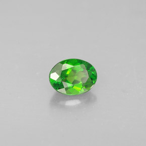 0.28캐럿 천연 그린 크롬 디옵사이드, 타원형 컷, 4.6×3.5 mm, VS