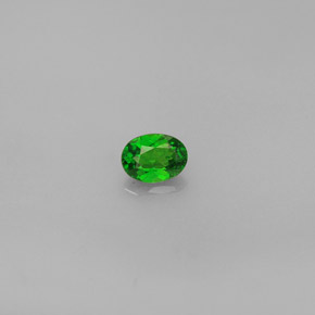 0.30캐럿 천연 그린 크롬 디옵사이드, 타원형 컷, 4.8×3.6 mm, VS