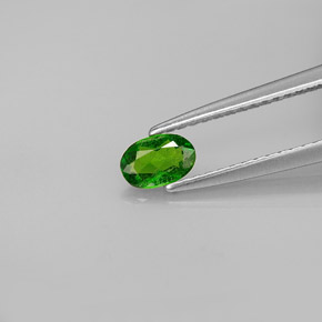 0.26캐럿 천연 그린 크롬 디옵사이드, 타원형 컷, 5.3×3.6 mm, VS