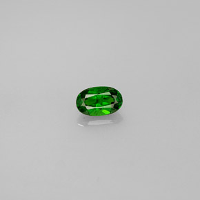 0.34캐럿 천연 그린 크롬 디옵사이드, 타원형 컷, 5.3×3.3 mm, VS-SI
