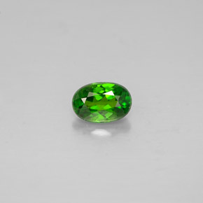 0.26캐럿 천연 그린 크롬 디옵사이드, 타원형 컷, 4.7×3.2 mm, VS