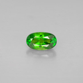 0.39캐럿 천연 그린 크롬 디옵사이드, 타원형 컷, 5.7×3.4 mm, VS