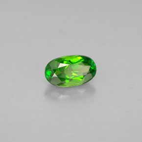 0.39캐럿 천연 그린 크롬 디옵사이드, 타원형 컷, 5.7×3.4 mm, VS