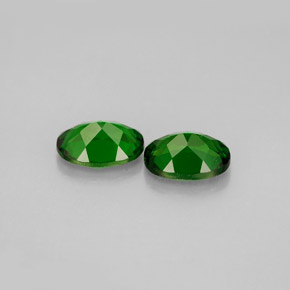 캐럿 천연 그린 크롬 디옵사이드 보석, 타원형 컷, 7.1×5.2 mm, VS