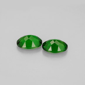 캐럿 천연 그린 크롬 디옵사이드 보석, 타원형 컷, 7×5.1 mm, VS