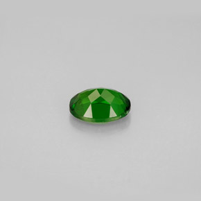 0.96캐럿 천연 그린 크롬 디옵사이드, 타원형 컷, 7.2×5.2 mm, VS