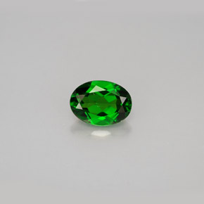 0.91캐럿 천연 그린 크롬 디옵사이드, 타원형 컷, 7.1×5.2 mm, VS