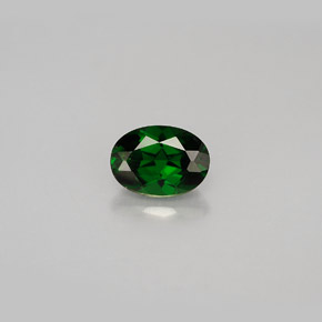 0.94캐럿 천연 그린 크롬 디옵사이드, 타원형 컷, 7.1×5.1 mm, VS