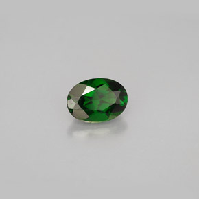 0.94캐럿 천연 그린 크롬 디옵사이드, 타원형 컷, 7.1×5.1 mm, VS