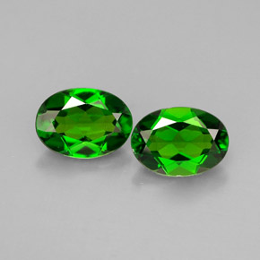 캐럿 천연 그린 크롬 디옵사이드 보석, 타원형 컷, 7.1×5 mm, VS