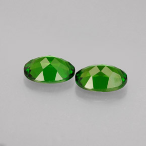 캐럿 천연 그린 크롬 디옵사이드 보석, 타원형 컷, 7.1×5 mm, VS