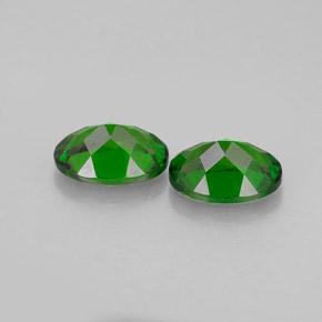 캐럿 천연 그린 크롬 디옵사이드 보석, 타원형 컷, 6.9×5.1 mm, VS